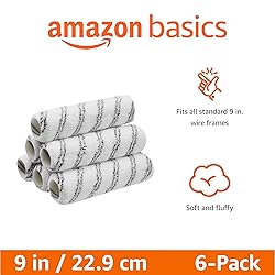 Amazon Basics Microfiber Paint Roller Covers, for