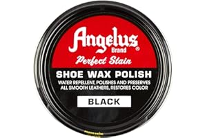 Angelus Perfect Stain Shoe Wax Polish, Professional Shoe Polish For Leather Shoes & Boots, 3 fl oz, Black