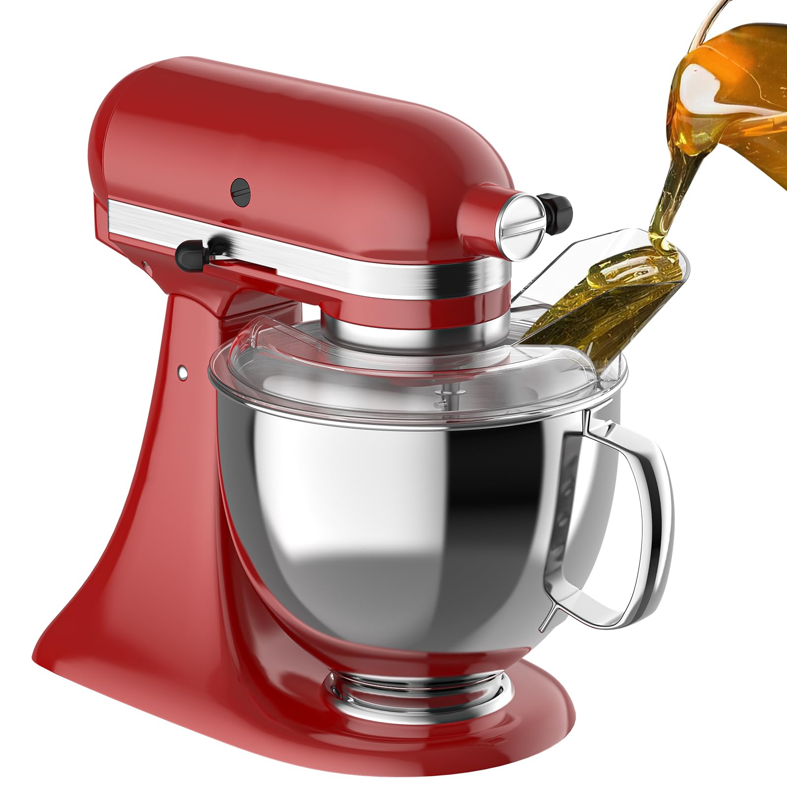 Pouring Shield for KitchenAid 4.5-5QT Mixer Bowl(Stainless Steel, Glass, Ceramic) - Secure Fit Splash Guard for KitchenAid Tilt-Head Stand Mixers and Dishwasher Safe