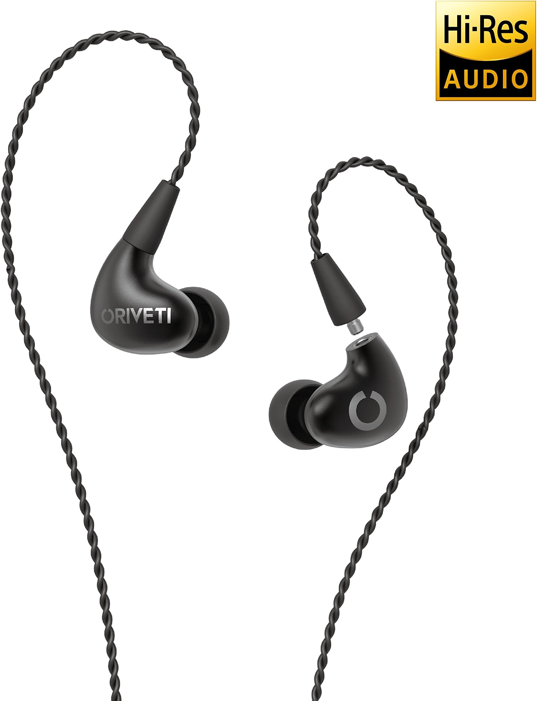 Oriveti New Primacy Hybrid Triple Drivers IEM Earphones with Detachable Cable โฆ (Black)