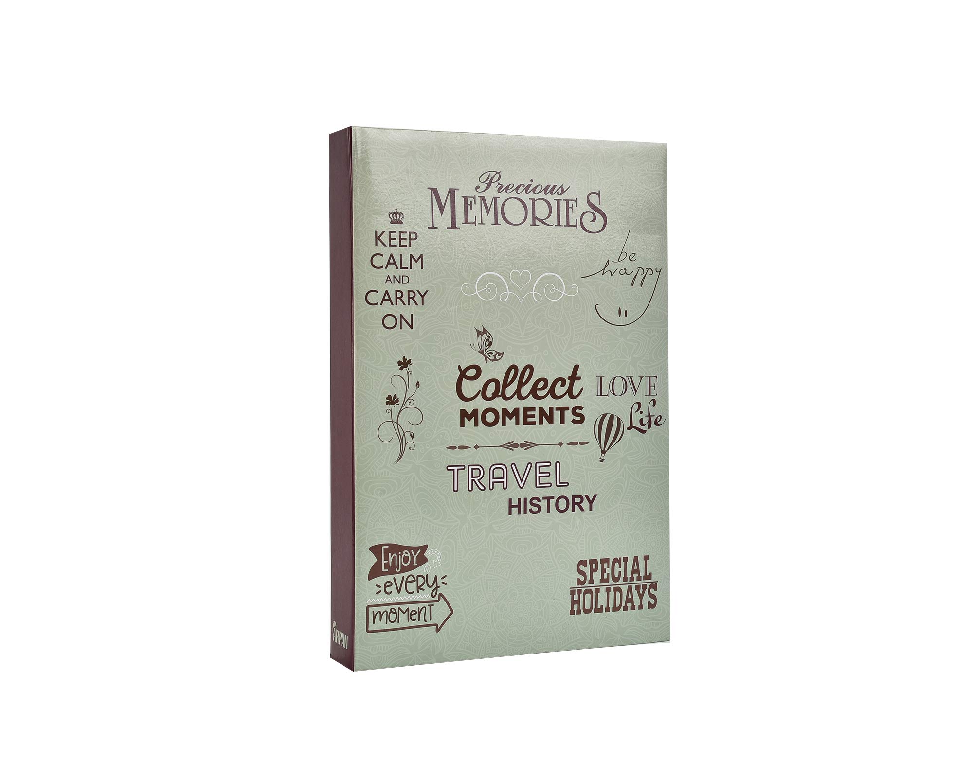 Photo Album for 300 Photos 6x4 Inch / 10x15cm with Memo Space Beside Each Photograph and Slip-in Pages (Slogan Art)