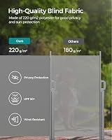 SONGMICS Side Shade 160 x 350 cm Extendable Privacy Screen Anthracite Grey view 4