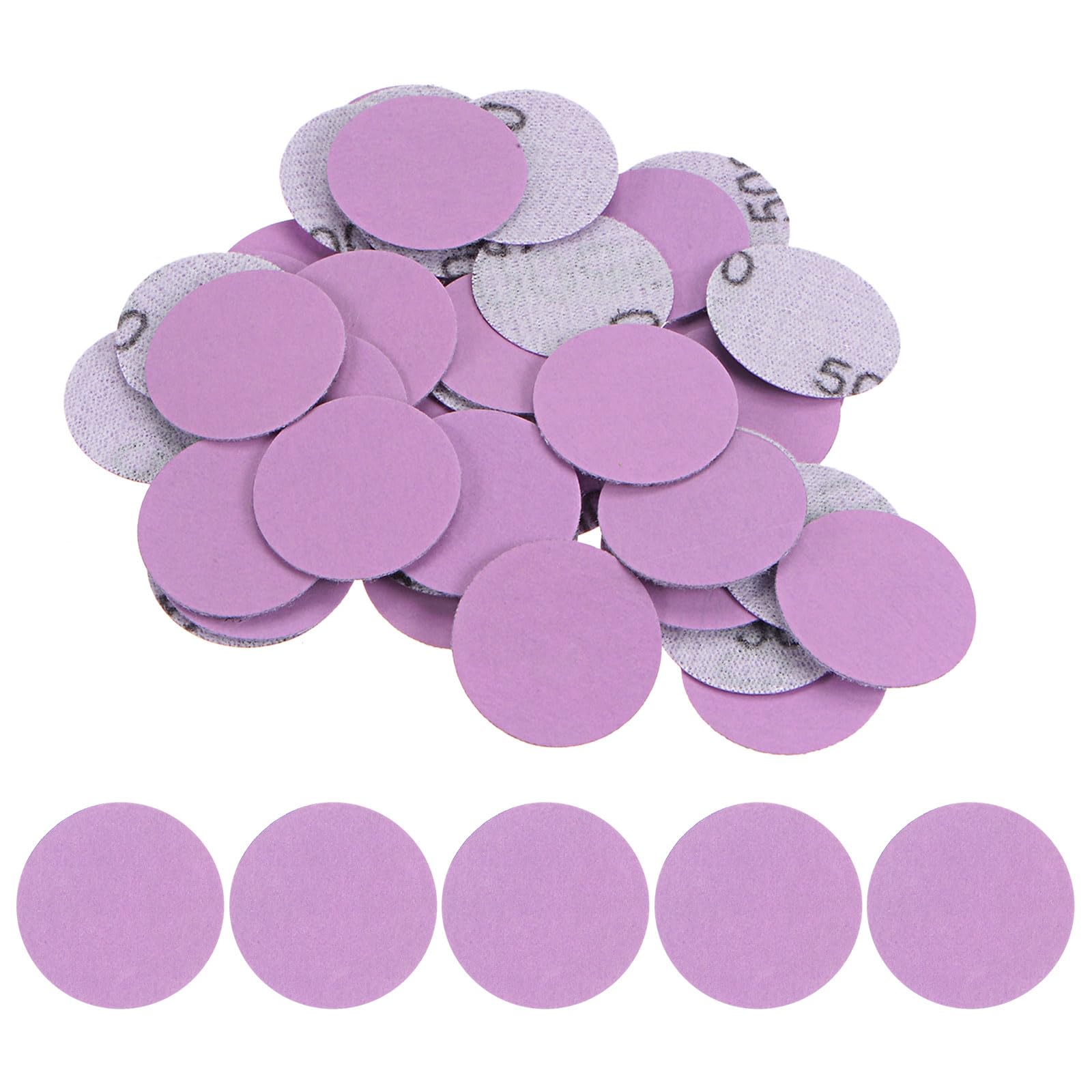 Kozelo 50pcs Premium Sanding Discs Hook and Loop - [1 Inch x 5000 Grits] Purple Sandpapers Mini Size for Jewelry Wood Metal Polishing