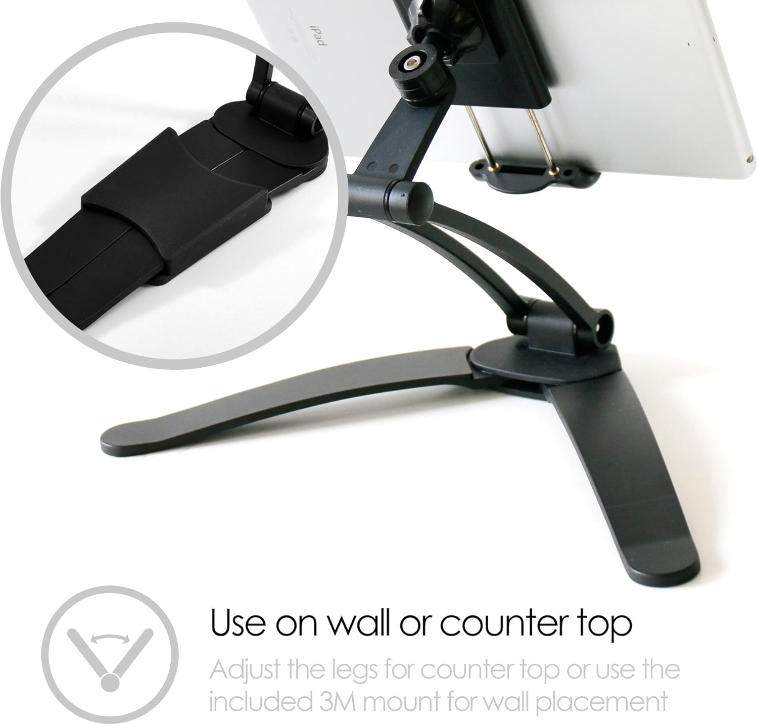 Desire2 Tablet Mount Stand 2 in 1, Ideal Holder for Kitchen Wall and Counter Top Compatible with iPad, Tablet 7 to 10 Inch - Image 5