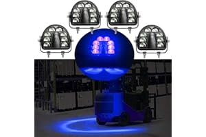 ONERAY [4 Pack] Forklift Safety Light Blue Arc LED Warning Light Warehouse Pedestrian Warning Arch Zone Spotlight 20W DC10-80V for Truck Security Indicator Spotlight Brightness (New)
