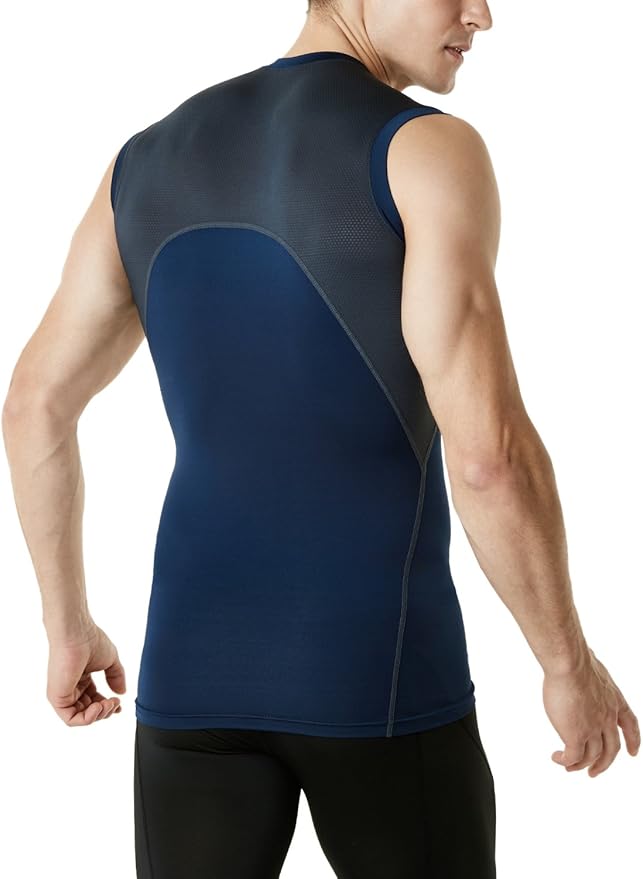 TSLA Men's Sleeveless Workout Shirts, Dry Fit Training Tank Top