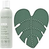 EcoTools Makeup Brush Cleanser + Silicone Cleansing Pad Bundle, Deep Cleaning Shampoo for Makeup Sponges & Brushes, Brush Cleaner Pad, Vegan & Cruelty-Free, Gentle Formula