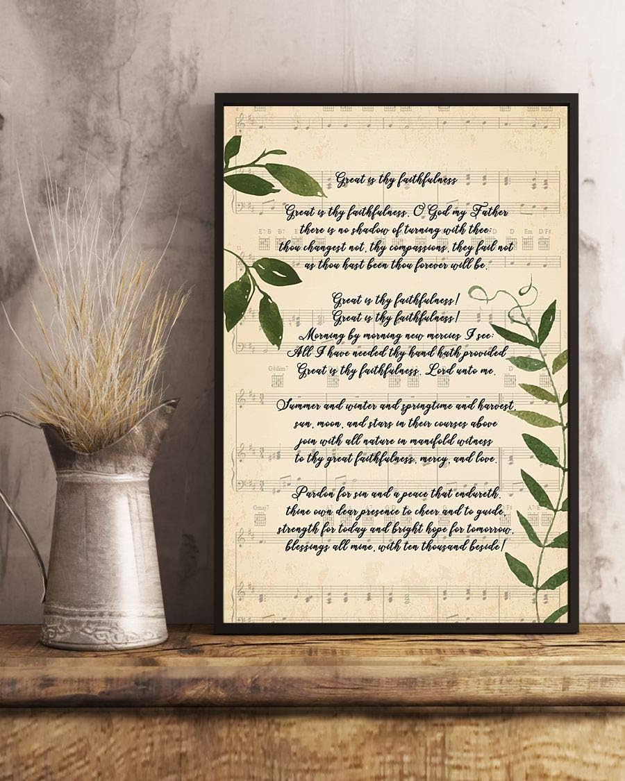 Amazon.com Wall ArtGreat is Thy Faithfulness Song Lyrics Decor