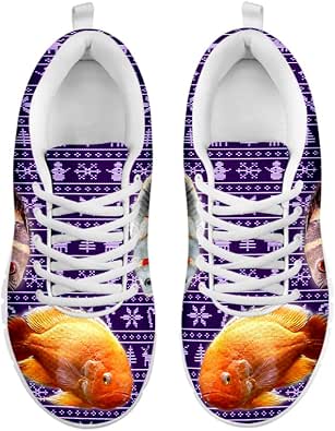 Amazon.com Women s Sneakers-Oscar Fish Art Print Casual 