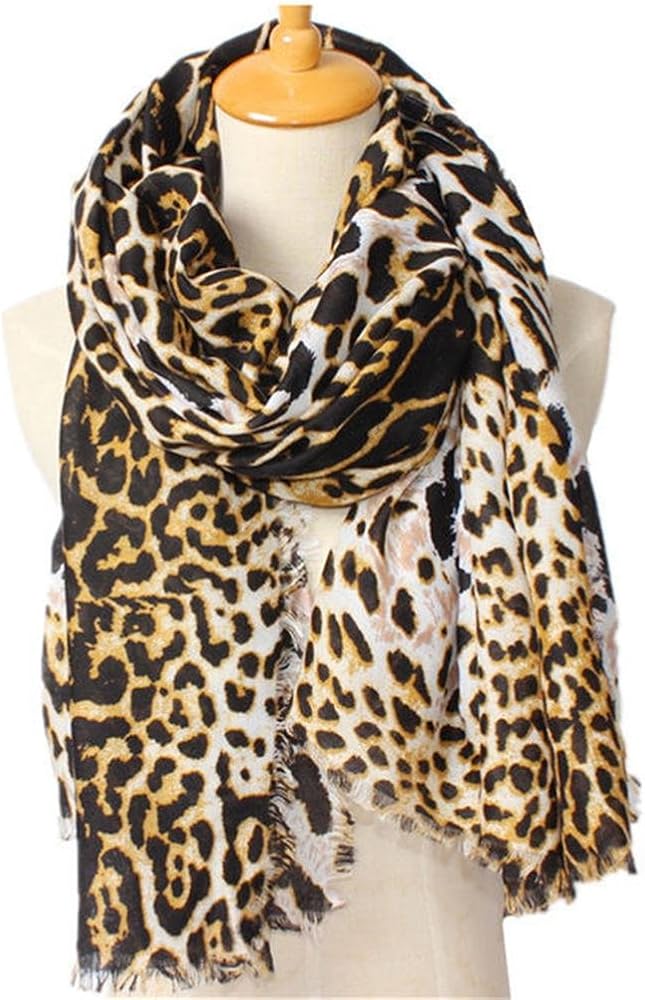 Miustyle Women Ladies Fashion Leopard Scarf Animal Print