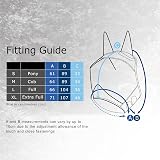 Harrison Howard CareMaster Pro Luminous Fleece Fly Mask Half Face Blue (L) view 7