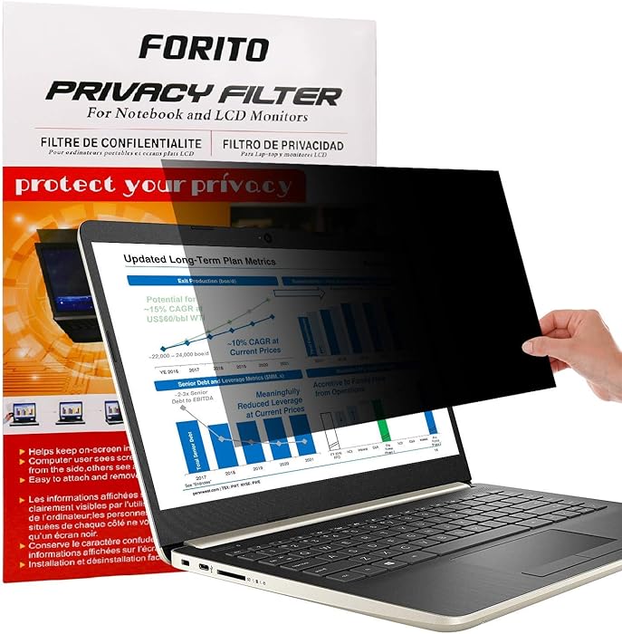17.3 Inch Laptop Privacy Filter -Anti Glare Screen Protector Compatible All Brands of Diagonal 17.3" Laptop with 16:9 Aspect Ratio Screen[15" W x 8.5" H]