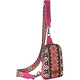 Wrangler Aztec Sling Bag - Southwest Crossbody Trendy Chest Bag