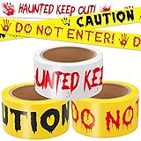 3Pcs Halloween Decorations Caution Tape 2In x