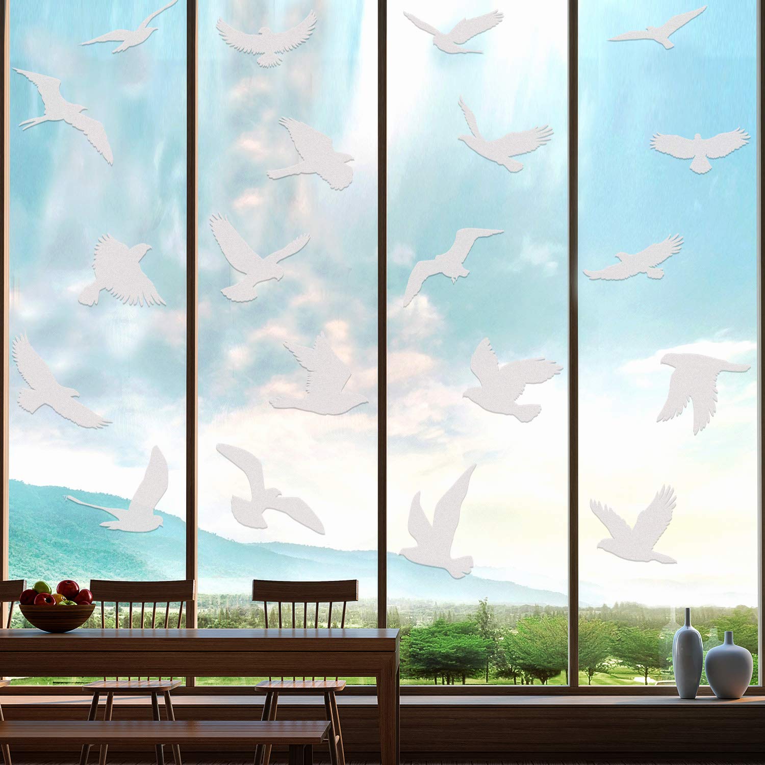 Bird Stickers Anti Collision Large Window Stickers for Bird Impact Prevention Anti Bird Stickers on Glass Door Translucent Dust/Dust Stickers