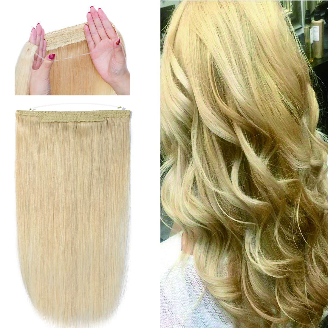 Amazon Com Sego Invisible Secret Double Wire Hair Extensions