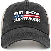 OOMOO Meme caps for Men Shit Show Supervisor Cap Meme Gifts for Men
