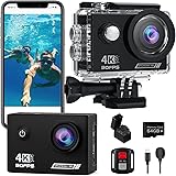 Action Camera 4K30fps with 64G SD Card,HD Waterproof Camera 131ft Underwater Cameras 20MP Pre-recording WiFi Camera 170° Remo