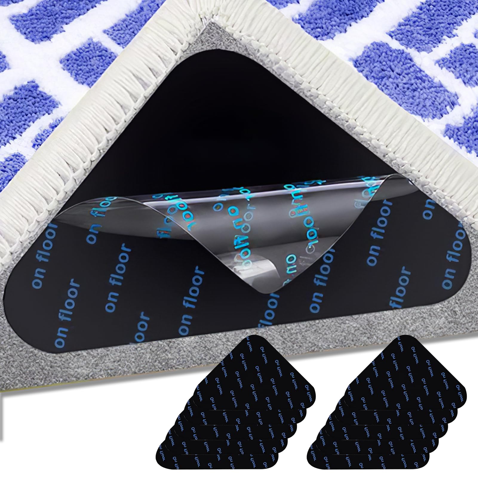 10 PCS Anti Slip Rug Underlay Carpet Tiles,Anti Rug Gripper,Carpet Protector Roll Non Slip Rug Underlay,for All Types and Sizes of Rugs,Non Slip Mat,for Wooden and Hard Floors