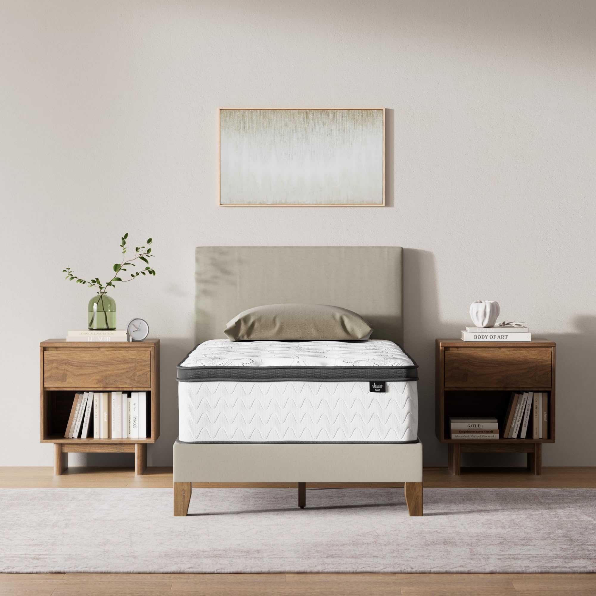 Photo 1 of Signature Design by Ashley Chime Hybrid Twin 12" Mattress with Gel Memory Foam, Medium Firm, Pressure Relief, Fiberglass Free Mattress in a Box