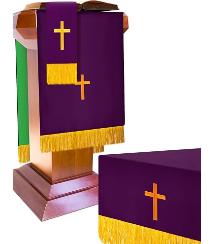 Windkream White Communion Table Runner – 24x62 Inches With Embroidered Cross For Church Altar & Baptism - View #10