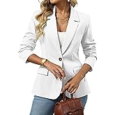 ELLEVEN Women’s Knit Blazer for Business Casual, Stretchy Slim Fit Work Office Suit Jackets with Pockets