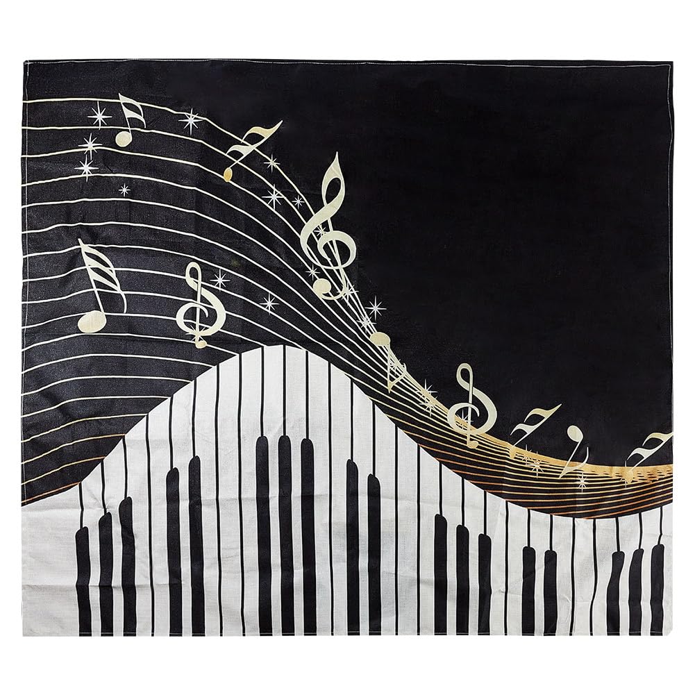 DELORIGIN Piano Note Tablecloth 54" Square Music Melodic Table Covers Dining Room Kitchen Table Cloth Cover Tabletop Decoration Tablecloth for Indoor Outdoor Picnic Camping Wedding Parties Decor