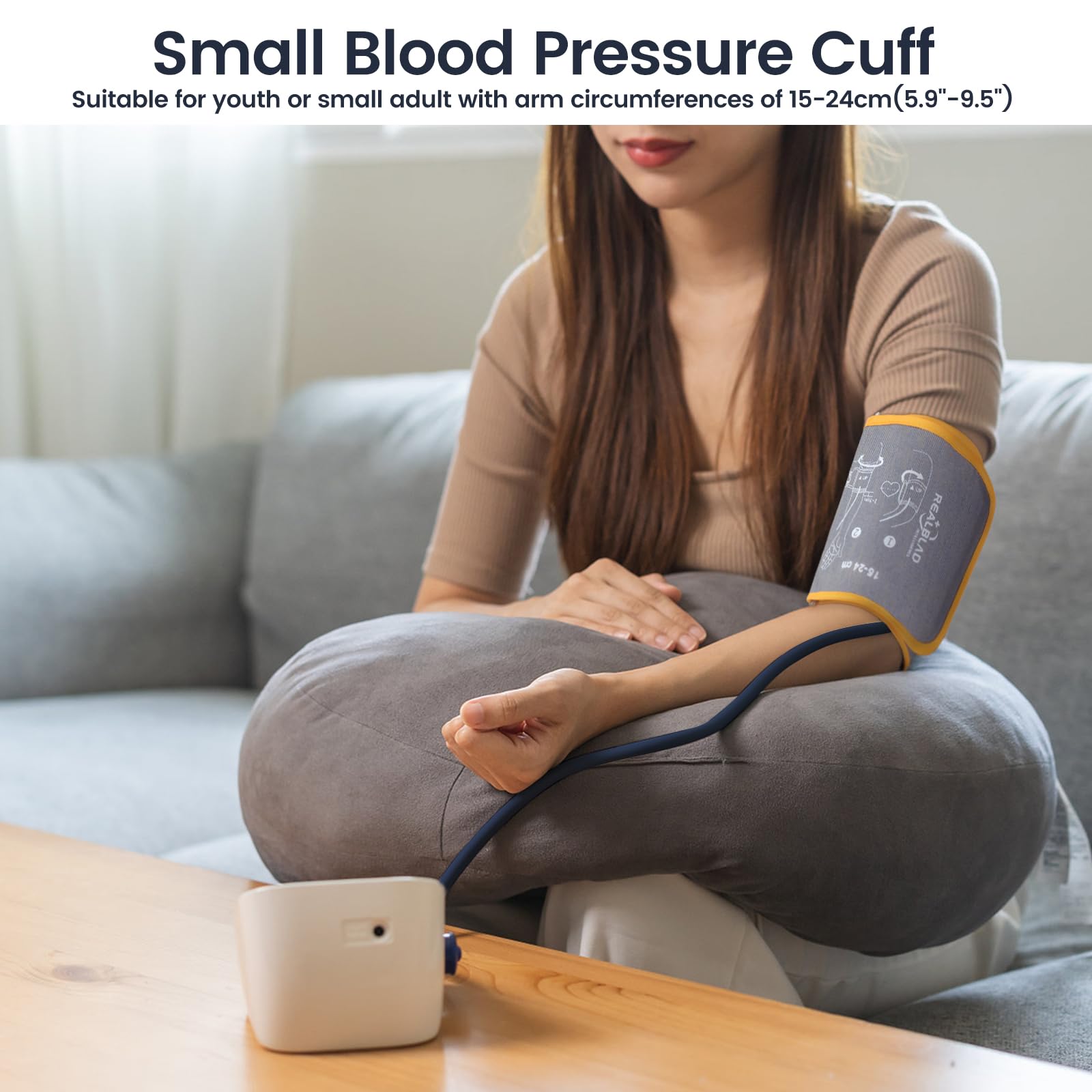 Small Blood Pressure Cuff for Pediatric/Kids, Child Blood Pressure Cuff(15-24cm) with 6 Different Blood Pressure Connectors are Compatible with Almost All Bp Monitors