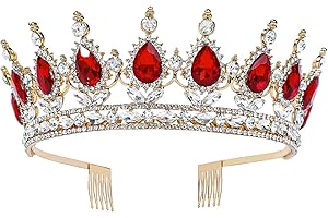 FELTENT Tiara Crown for Women Crystal Queen Crowns Princess Tiaras with Comb Royal Crown for Wedding, Christmas, Halloween, Birthda, party, Prom, Anniversaries