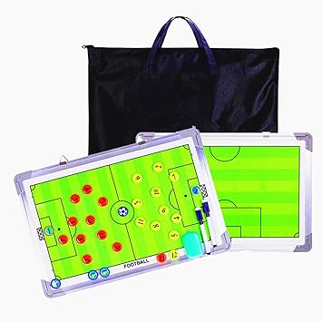 Chseea Carpeta Pizarra Tactica De Futbol Con Bolsa De Transporte Magneticas Tablero De Tacticas Para Entrenador Entrenamiento De Futbol Con Imanes Lapiceros Y Goma De Borrar 1 Amazon Es Deportes Y Aire Libre