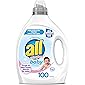All Liquid Laundry Detergent, Gentle for Baby, Unscented and Hypoallergenic, 2X Concentrated, 100 Loads