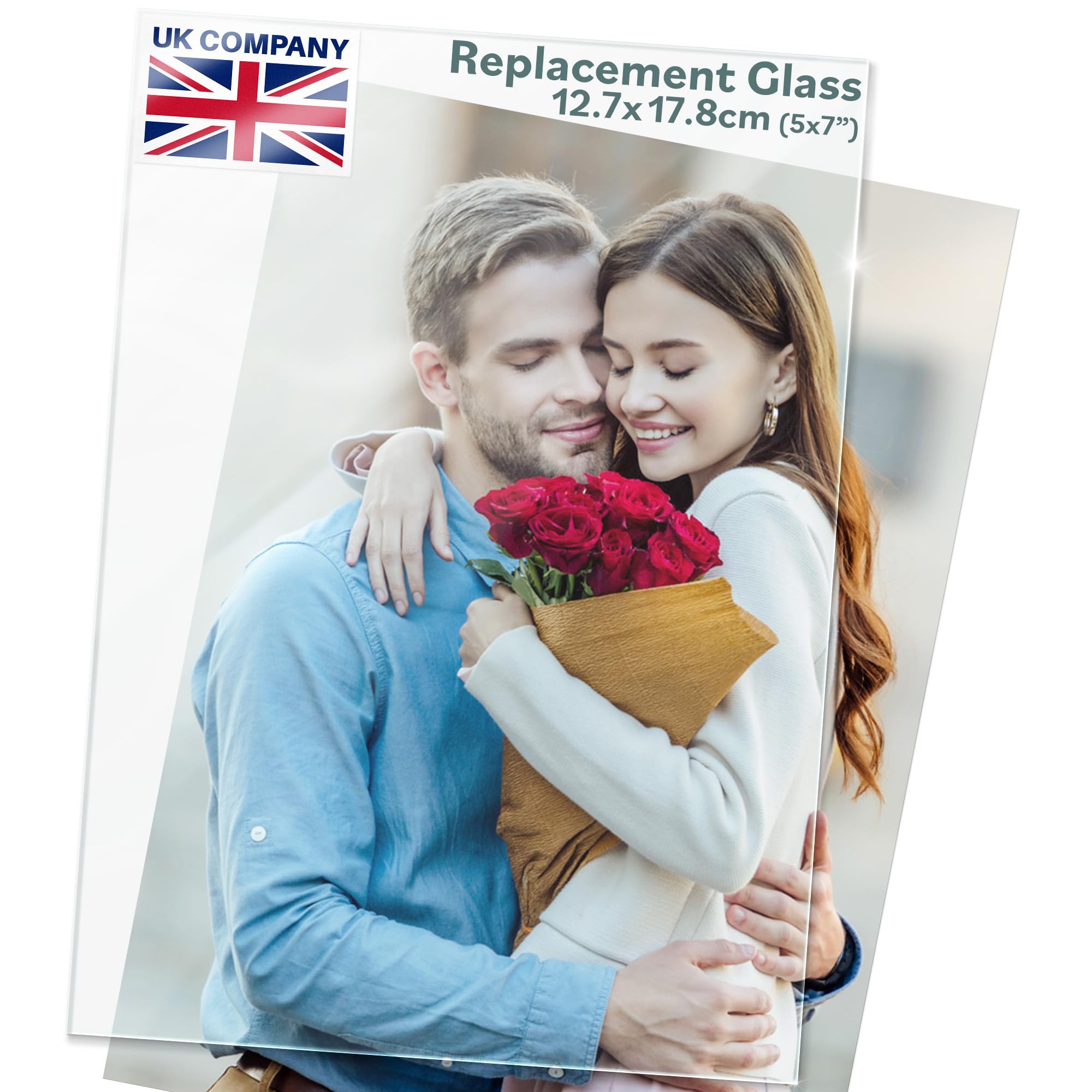 Icona Bay - 7x5 Heat-Strengthened Glass Replacement for Picture Frame - 7 x 5, 2 Pack - Replacement Glass for 7 by 5 Photo Frame - Semi-Tempered Cover Sheet