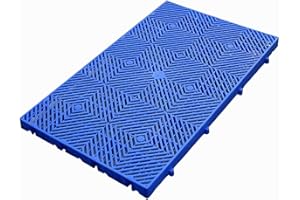 JERACINO Plastic Pallet, Lightweight Storage Pad, Waterproof Wear-Resistant Floor Pallets Breathable Grid Ventilation Portable Combined 1.96in/5cm Thickness for Basement Supermarket