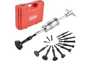VEVOR Blind Hole Bearing Puller Set, 16-in-1 Inner Bearing Race and Seal Extractor Kit, 16 PCS Slide Hammer Pilot Insert Inner Internal Bearing Removal Tool Set with 10 Split Collets and Counterstay