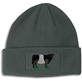 Speedy Pros Patch Beanie Belted Galloway Embroidery Skull Cap Hats for Men & Women Acrylic Winter Hats One Size