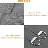 HOMPER 2x3M Sun Shade Sail Grey 95% UV Block Waterproof Canopy With Ropes view 5