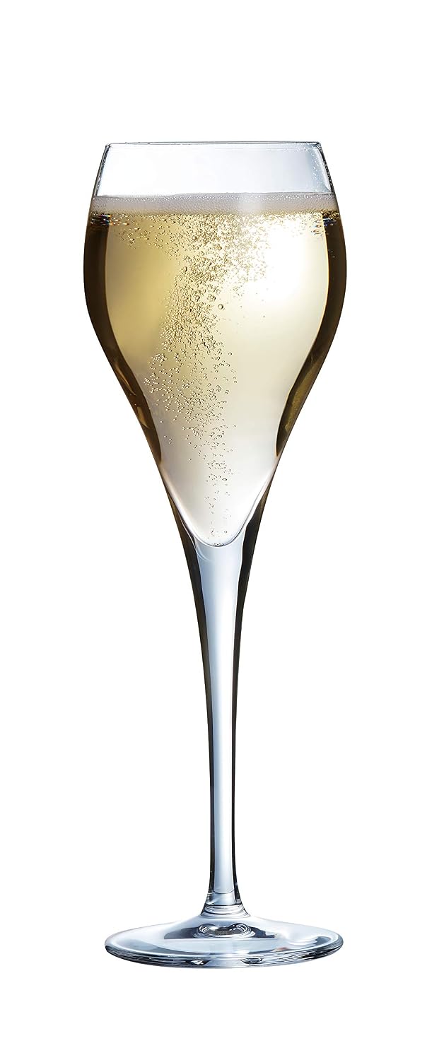Arcoroc Brio Champagne Glass 160ml, Without Filling Mark, J1478, Pack of 6, Colorless, 6 Count (Pack of 1)