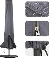 PATIO PLUS Parasol Cover 190x25/50 cm Waterproof 600D Oxford Grey view 4