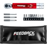 Feedback Sports | Range Click Torque Wrench Set | Adjustable Torque Ratchet Bit Driver [2-14Nm] | 13 S2 Steel Hex &amp; Torx Bits | TPU Protective Carrying Case | Bicycle Tool Kit | Mini Torque Wrench