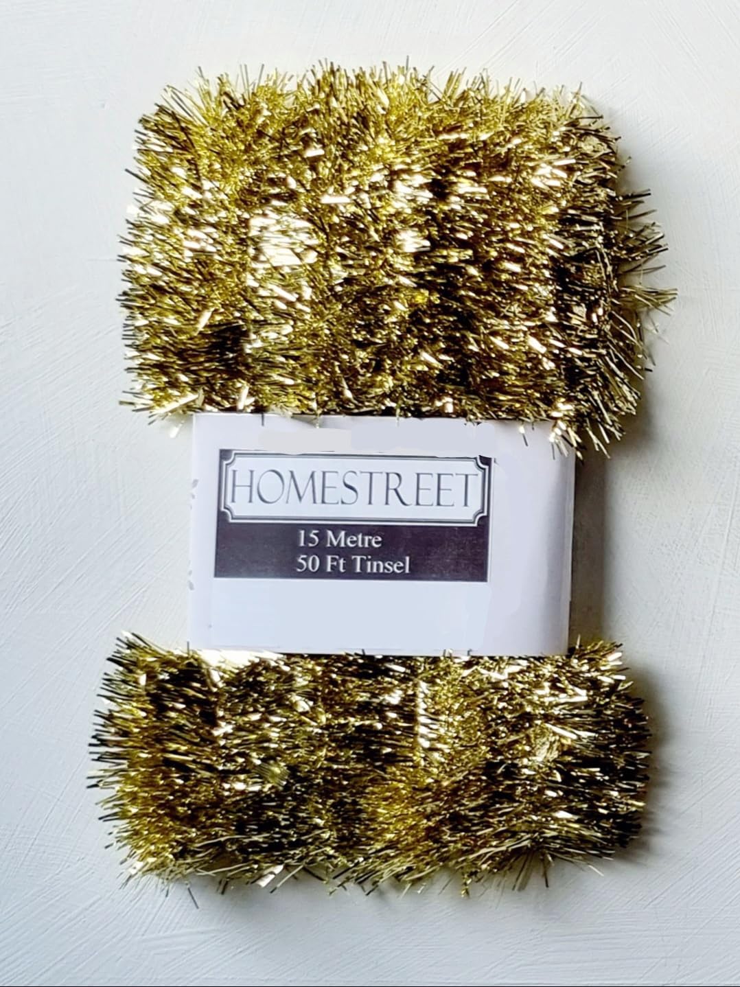 Extra Long Tinsel 15 metre, 50 foot, Very Long Christmas Tinsel in a choice of Red, Silver or Gold Xmas Decoration (GOLD)