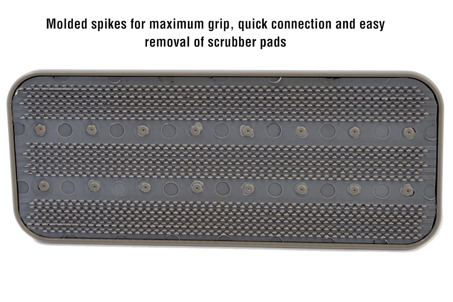 4.5 x 10 Plastic Scrub Pad Holder Grey ScrubX 3079 Upright Scrubber