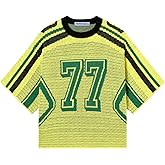 Aelfric Eden Oversized Sweaters Number Graphic Football Jersey Unisex Baggy Three-Quarter Sleeve Streetwear Trendy Tops