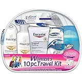 Convenience Kits International Women's Deluxe 10 Piece Kit with Travel Size TSA Compliant Essentials Featuring: Pantene Hair