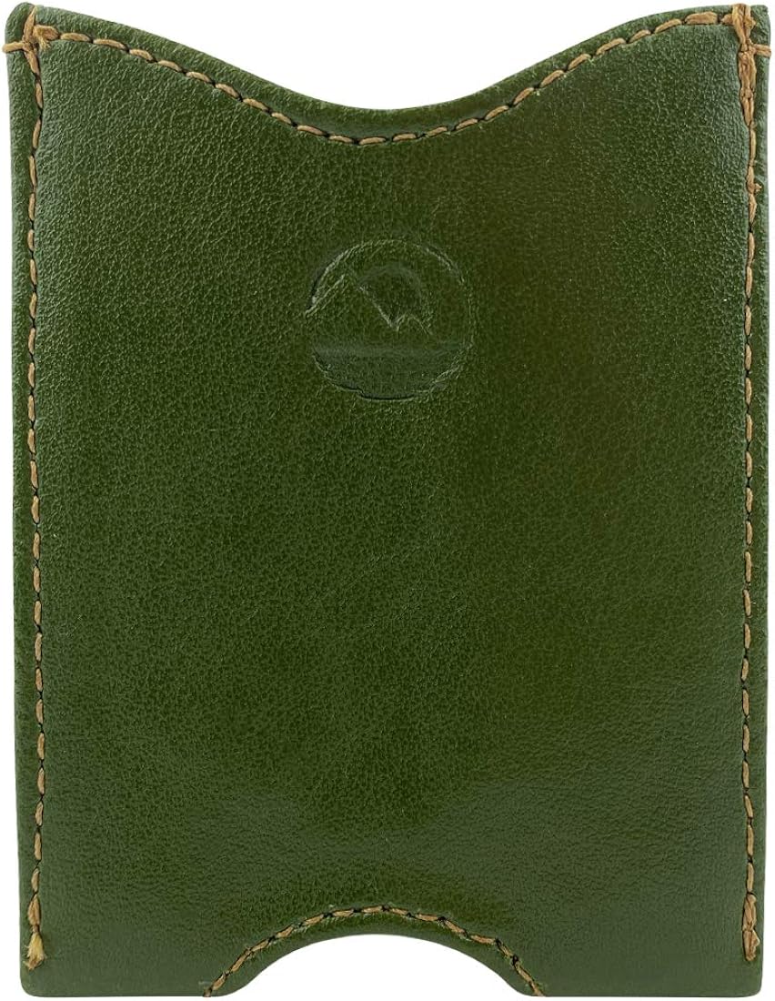 Santa Playa, Fruit & Vegetable Leathers Front Pocket Wallet Made from Eco Friendly Cactus Leather & Waxed Canvas – Small Slim Lightweight Minimalist Credit Cards, Cash, Money Holder – Nopal Green at  Men’s Clothing store