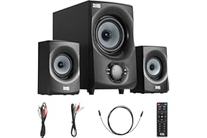 Acoustic Audio by Goldwood Bluetooth 2.1 Speaker System 2.1-Channel Home Theater Speaker System, with Optical/Aux/USB/SD Inputs Black (AA2172)