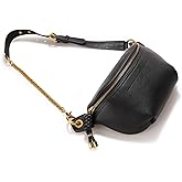 ITAMOOD Minimalist Leather Bum Bag for Women Crossbody, Lightweight Fanny Pack Belt Bag