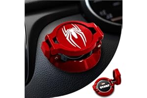EPOCHHIKE Push Start Button Cover, Engine Start Stop Button Cover, Touch Button Protector Cover, Child Proof Safety for Computer PC Desktop, Car or Motorcycle Interior Decor (Spider-Red)