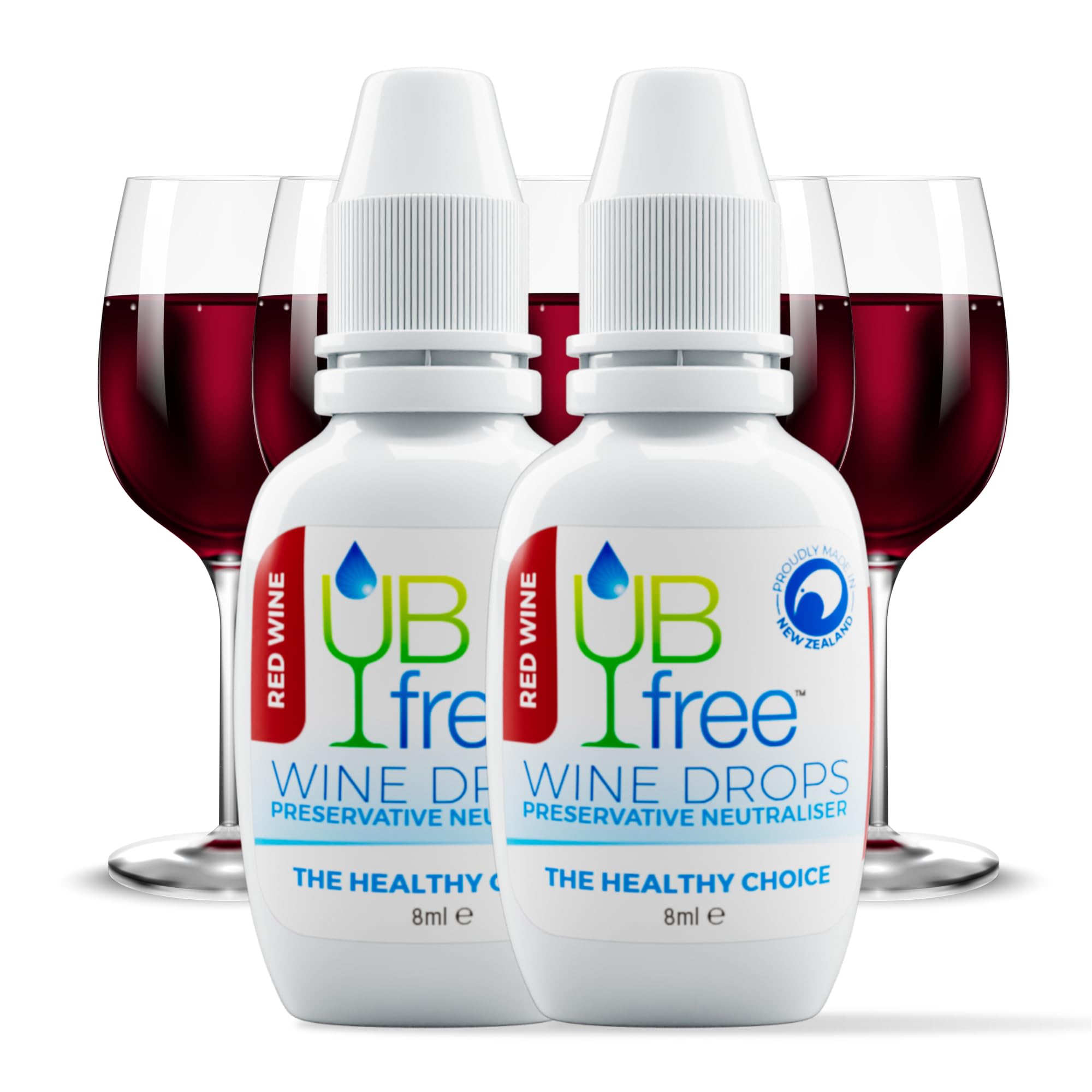 UBfree Wine Drops - 2 Pack Red - Sulfite and Histamine Remover for Red Wine - Natural, Odorless, Tasteless, Reduces Headaches and Allergies - Portable — image 1