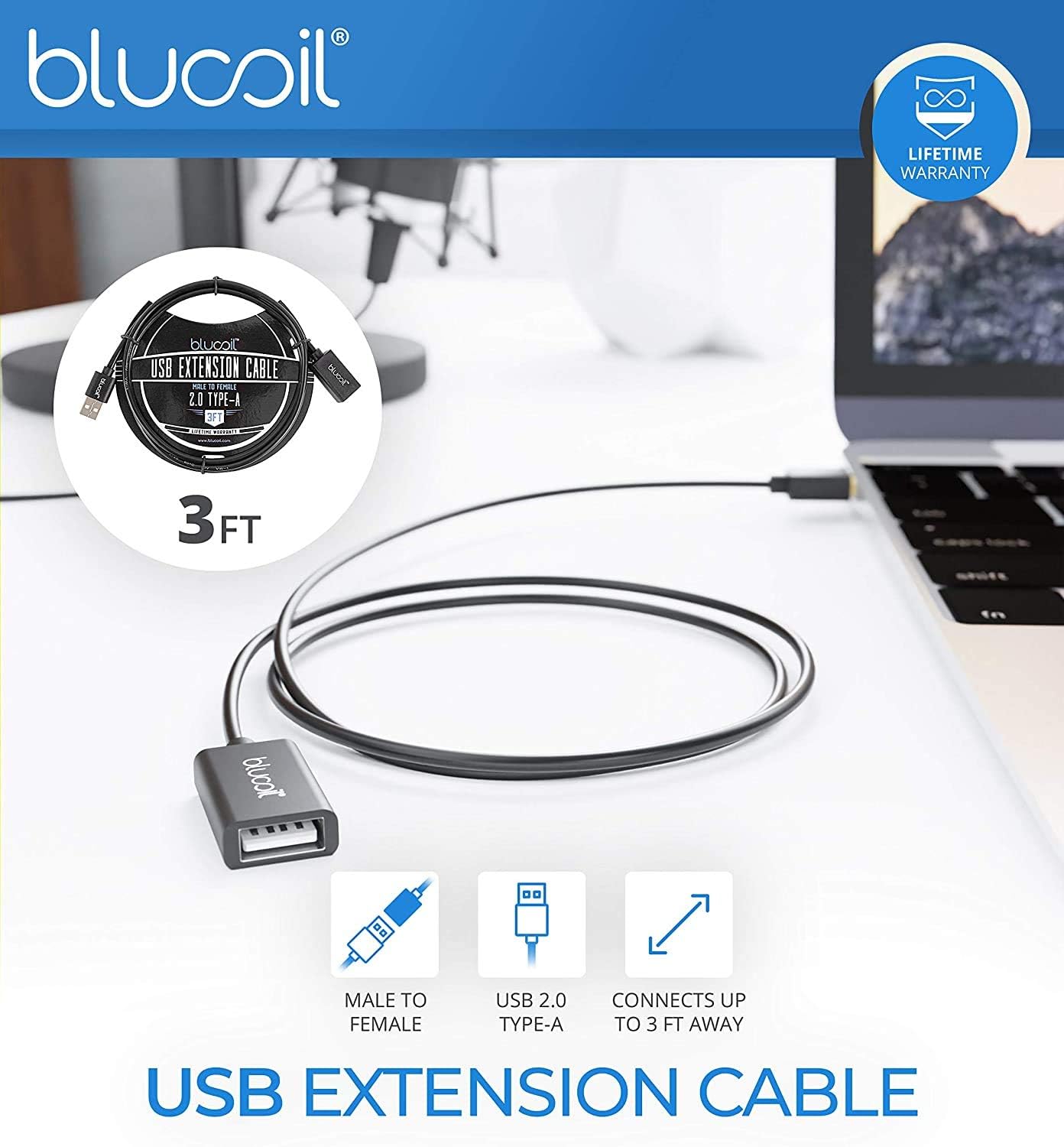NUX B-5RC Wireless Guitar System for Electric Guitars, Bass, Ukuleles, Active Pickups Bundle with Blucoil USB Wall Adapter, 3-FT USB 2.0 Type-A Extension Cable, 4X Patch Cables, and 4X Guitar Picks: Home Audio & Theater