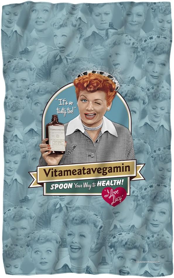 I Love Lucy - Vitameatavegamin Fleece Blanket 35 x 57in